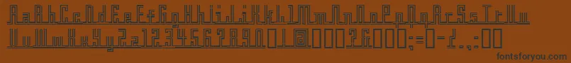 Crossbar Font – Black Fonts on Brown Background