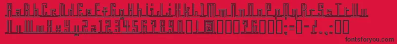 Crossbar Font – Black Fonts on Red Background