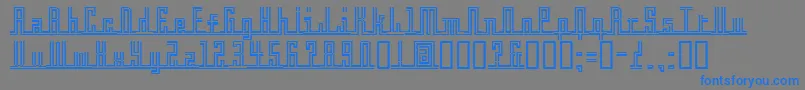 Crossbar Font – Blue Fonts on Gray Background