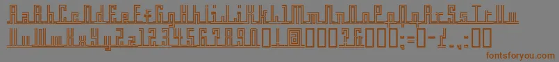 Crossbar Font – Brown Fonts on Gray Background