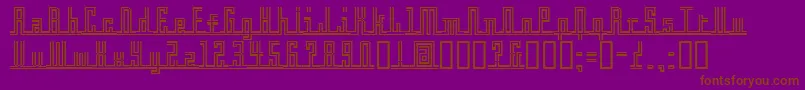 Crossbar Font – Brown Fonts on Purple Background