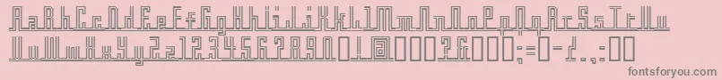 Crossbar Font – Gray Fonts on Pink Background