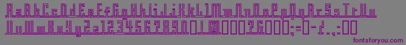 Crossbar Font – Purple Fonts on Gray Background
