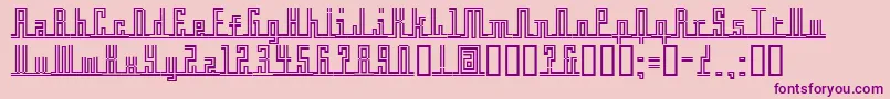 Crossbar Font – Purple Fonts on Pink Background