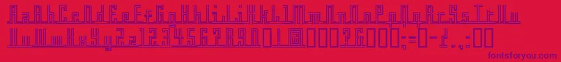 Crossbar Font – Purple Fonts on Red Background