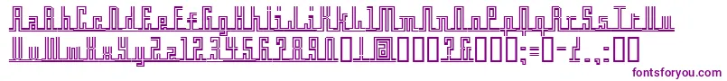 Crossbar Font – Purple Fonts on White Background