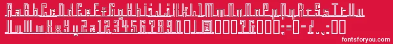 フォントCrossbar – 赤い背景に白い文字