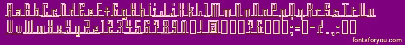 Crossbar Font – Yellow Fonts on Purple Background