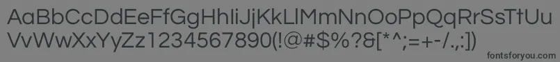 QuestrialRegular Font – Black Fonts on Gray Background