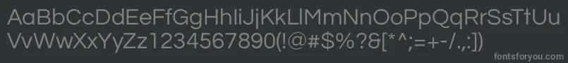 Подробнее о шрифте QuestrialRegular Шрифт QuestrialRegular – серые шрифты на чёрном фоне