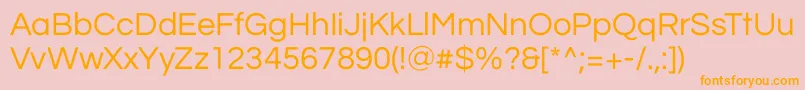 QuestrialRegular Font – Orange Fonts on Pink Background