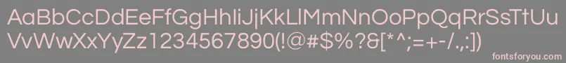 QuestrialRegular Font – Pink Fonts on Gray Background