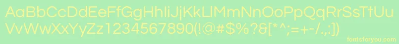 QuestrialRegular Font – Yellow Fonts on Green Background