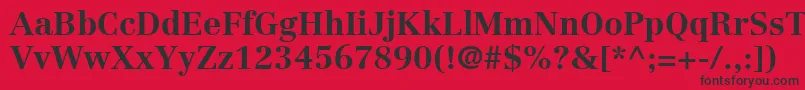 LinotypeCentennialLt75Bold Font – Black Fonts on Red Background