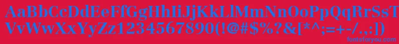 Lisätietoja LinotypeCentennialLt75Bold-fontista LinotypeCentennialLt75Bold-fontti – siniset fontit punaisella taustalla