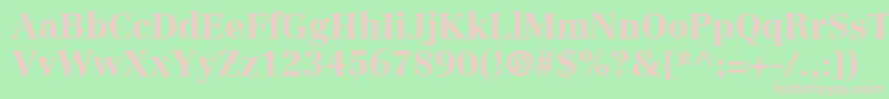 LinotypeCentennialLt75Bold Font – Pink Fonts on Green Background