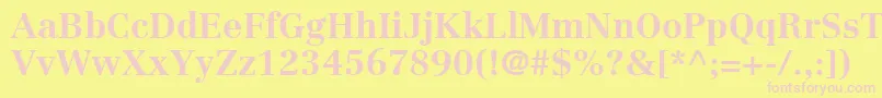 LinotypeCentennialLt75Bold Font – Pink Fonts on Yellow Background