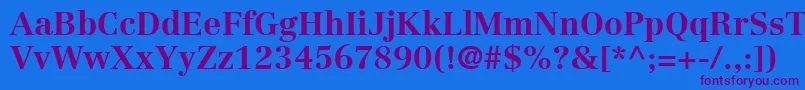 LinotypeCentennialLt75Bold Font – Purple Fonts on Blue Background