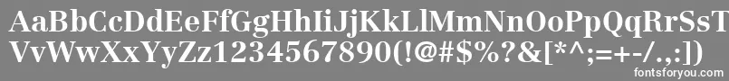 Czcionka LinotypeCentennialLt75Bold – białe czcionki na szarym tle