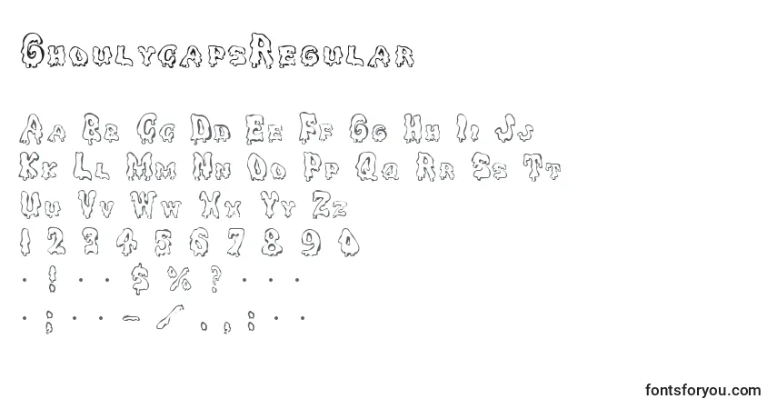 GhoulycapsRegularフォント–アルファベット、数字、特殊文字