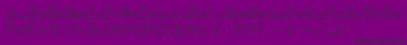 Fonte GhoulycapsRegular – fontes pretas em um fundo violeta