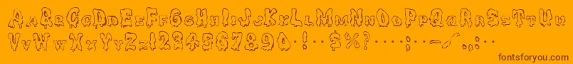 GhoulycapsRegular Font – Brown Fonts on Orange Background