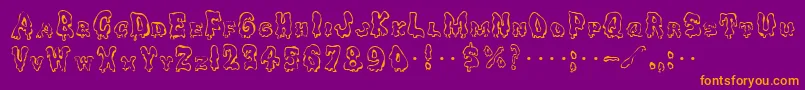 GhoulycapsRegular Font – Orange Fonts on Purple Background