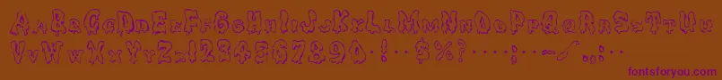 GhoulycapsRegular Font – Purple Fonts on Brown Background