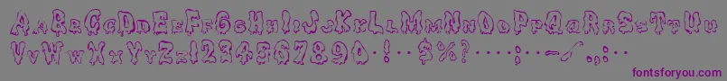 GhoulycapsRegular-fontti – violetit fontit harmaalla taustalla