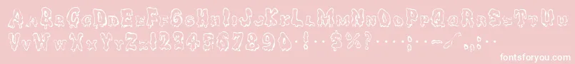 GhoulycapsRegular Font – White Fonts on Pink Background