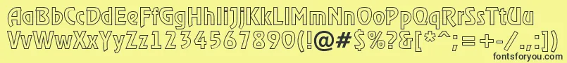 RewinderotlRegular Font – Black Fonts on Yellow Background