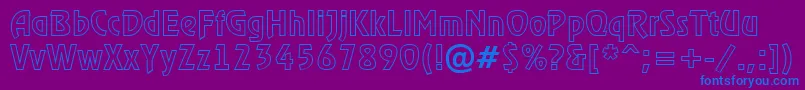 RewinderotlRegular Font – Blue Fonts on Purple Background