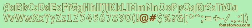 RewinderotlRegular Font – Brown Fonts on Green Background