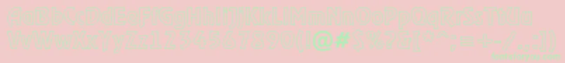 RewinderotlRegular Font – Green Fonts on Pink Background