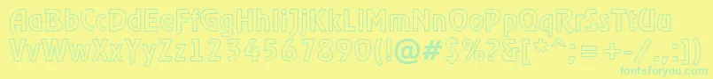 RewinderotlRegular Font – Green Fonts on Yellow Background