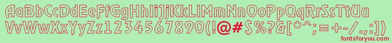 RewinderotlRegular Font – Red Fonts on Green Background