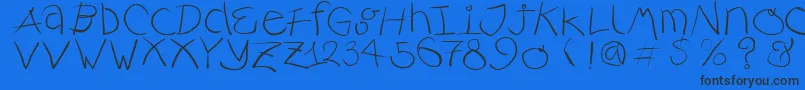 Шрифт Rusticalligraphia – чёрные шрифты на синем фоне