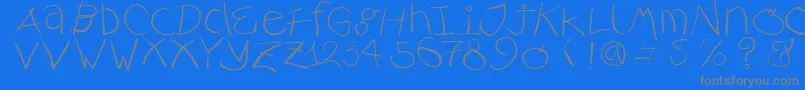 Rusticalligraphia Font – Gray Fonts on Blue Background