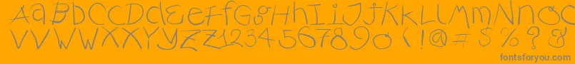 Rusticalligraphia Font – Gray Fonts on Orange Background