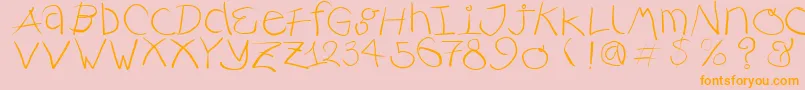 Rusticalligraphia Font – Orange Fonts on Pink Background