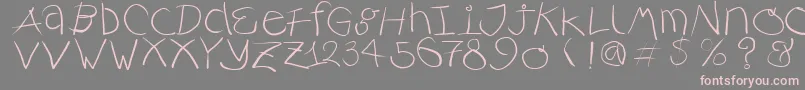 Rusticalligraphia Font – Pink Fonts on Gray Background