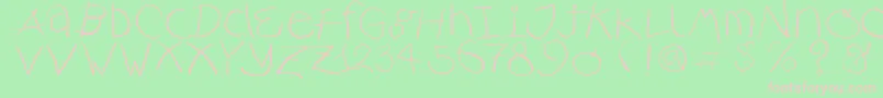 Шрифт Rusticalligraphia – розовые шрифты на зелёном фоне