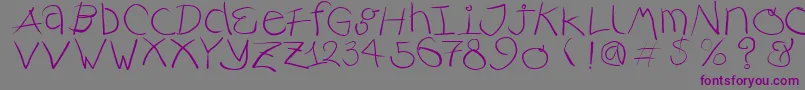 Шрифт Rusticalligraphia – фиолетовые шрифты на сером фоне