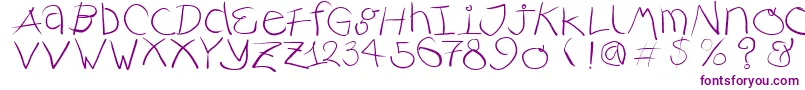 Rusticalligraphia Font – Purple Fonts on White Background