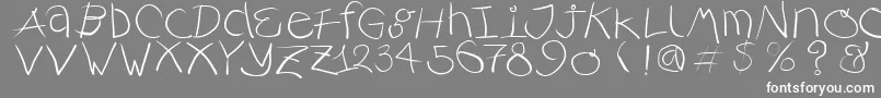 Rusticalligraphia Font – White Fonts on Gray Background