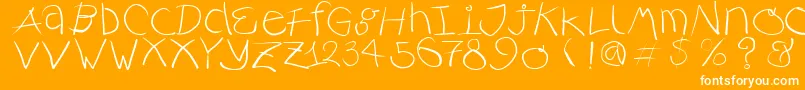 Rusticalligraphia Font – White Fonts on Orange Background
