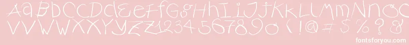 fuente Rusticalligraphia – Fuentes Blancas Sobre Fondo Rosa