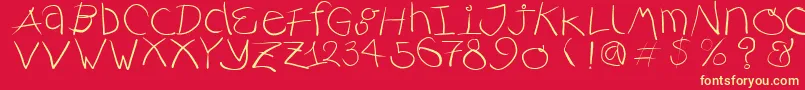 fuente Rusticalligraphia – Fuentes Amarillas Sobre Fondo Rojo