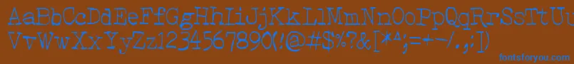 Hehku Font – Blue Fonts on Brown Background