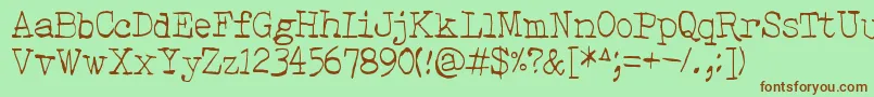 Hehku Font – Brown Fonts on Green Background